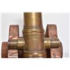 Image 3 : Miniature brass 10 3/4" cannon stamped Levesque on wooden cart
