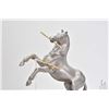 Image 2 : Limited edition Colt Firearms pewter "Rampant Colt" figure circa 1982 on wooden base, 6 3/4" in heig