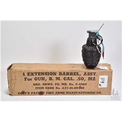 Boxed "1 Extension Barrel, ASSY for Gun, B.M.Cal.50, M2 by Colt's Patent Fire Arms Manufacturing Co.