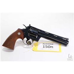 Restricted handgun Colt model Python (1956), .357 mag six shot double action revolver, w/ bbl length