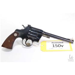 Restricted handgun Colt model Camp Perry (1936), .22 LR single shot single action, w/ bbl length 203