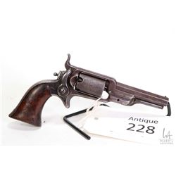 Antique handgun Colt model Root 1855 Sidehammer Pckt, .28 Percussion five shot single action revolve