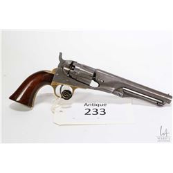 Antique handgun Colt model 1862 Police ( dated 1865), .36 Percussion five shot single action revolve