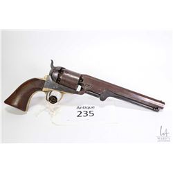 Antique handgun Colt model 1851 Navy (1861), .36 Percussion six shot single action revolver, w/ bbl