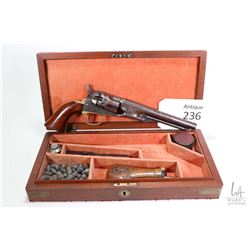 Antique handgun Colt model 1862 Pocket, .36 Percussion five shot single action revolver, w/ bbl leng