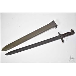 M 1 Garand bayonet marked AFH 1942 with original scabbard