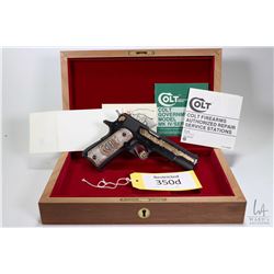 Restricted handgun Colt model Gov't Mark IV Series 70 A, .45 Auto seven shot semi automatic, w/ bbl 