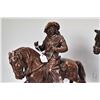 Image 2 : Two Austin Production cowboy themed sculptures, plaster with bronze style finish, both slightly dama