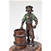 Image 2 : G.C. Wentworth "Rodeo Clown" cast cold painted bronze on wooden base with COA, 12" X 9" X 7"