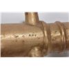 Image 3 : Heavy cast bronze swivel mounted cannon, 20 1/4" in length plus wooden handle