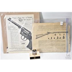 Selection of gun related ephemera including Colt Pricelist advertisement, a American Rifleman Colt h