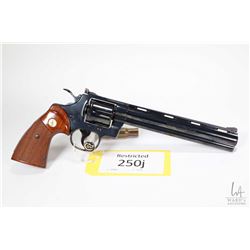 Restricted handgun Colt model Python (Dated 1981), 357 Mag six shot double action revolver, w/ bbl l