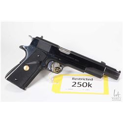 Restricted handgun Colt model Combat Government MARK IV, .45 Auto eight shot semi automatic