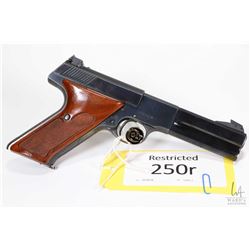 Restricted handgun Colt model Woodsman Match Target, 22LR ten shot semi automatic, w/ bbl length 114