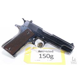 Restricted handgun Colt model ACE (1936), .22 LR ten shot semi automatic, w/ bbl length 120mm [Blued