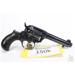 Restricted handgun Colt model 1877 Lightning, .38 cal six shot double action revolver, w/ bbl length