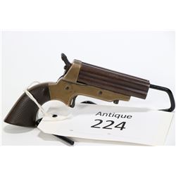 Antique handgun C. Sharps model 1859 2A, .30 RF four shot single action, w/ bbl length 76mm [Blued b