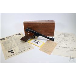 Restricted handgun Colt model Huntsman, .22 LR ten shot semi automatic, w/ bbl length 152mm [Blued b