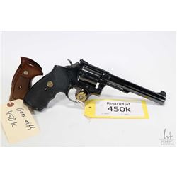 Restricted handgun Smith & Wesson model 14-2, .38 S&W six shot double action revolver, w/ bbl length