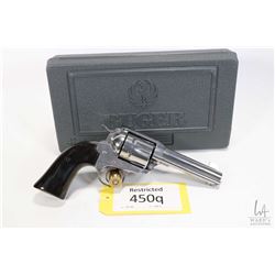 Restricted handgun Ruger model Vaquero, .45 Colt six shot single action revolver, w/ bbl length 117m