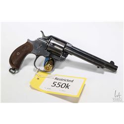Restricted handgun Colt model 1878 Double Action Philip, .45 Colt six shot double action revolver, w