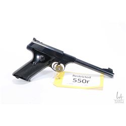 Restricted handgun Colt model Woodsman Target, .22 LR ten shot semi automatic, w/ bbl length 152mm [