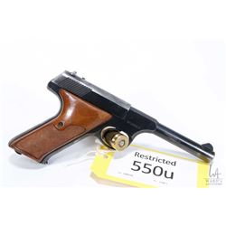 Restricted handgun Colt model Huntsman, .22 LR ten shot semi automatic, w/ bbl length 114mm [Blued f