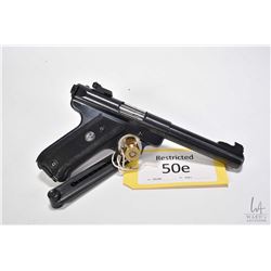 Restricted handgun Ruger model MK II Target, .22 LR ten shot semi automatic, w/ bbl length 140mm [Bl