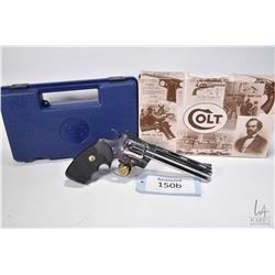 Restricted handgun Colt model Python (Dated 1992), .357 Mag six shot double action revolver, w/ bbl 