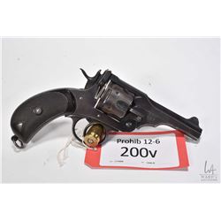 Prohib 12-6 handgun Webley model Mark IV Service, .455 Rev six shot hinge break revolver, w/ bbl len