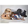 Image 1 : Selection of horse riding equipment including bridles, horse blanket, combs, brushes, hoof condition