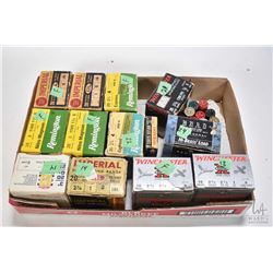 Selection of shotgun ammunition including two 25 count boxes of Imperial 20 gauge 2 3/4" no. 6, two