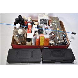 Selection of gun cleaning equipment including gun oil, pads, bore shine, two Kleen Bore cleaning kit