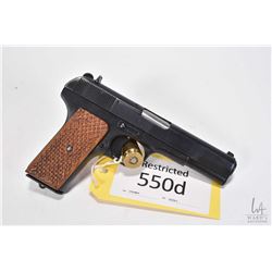 Restricted Tokarev model TT33 (RSA, Tula), 7.62mm Tokarev eight shot semi automatic, w/ bbl length 1