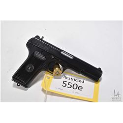 Restricted handgun Tokarev model TT33 (RSA, Tula), 7.62mm Tokarev eight shot semi automatic, w/ bbl