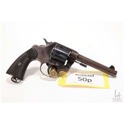 Restricted handgun Colt model New Service, .455 Rev (Eley) six double action revolver, w/ bbl length