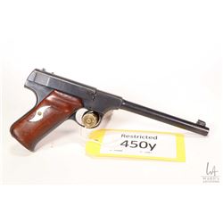 Restricted handgun Colt model Woodsman, .22 LR ten shot semi automatic, w/ bbl length 165mm [Blued f