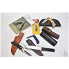 Image 1 : Selection of knives including an Imperial knife with Remington sheath, a Schrade Heritage Edition kn