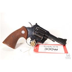 Prohib 12-6 handgun Colt model .357, .357 Magnum six shot double action revolver, w/ bbl length 102m