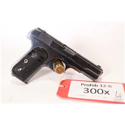 Prohibited handgun Colt model 1903 Pocket Hammerless, .32 auto eight shot semi automatic, w/ bbl len