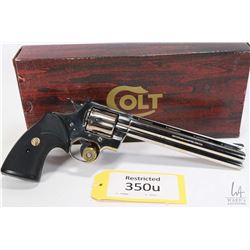 Restricted handgun Colt model Python (Dated 1980), .357 Mag six shot double action revolver, w/ bbl 