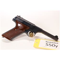 Restricted handgun Colt model Challenger, .22 LR ten shot semi automatic, w/ bbl length 114mm [Blued