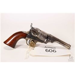 Antique handgun Colt model 1862 Conversion, .36 Rimfire five shot single action revolver, w/ bbl len