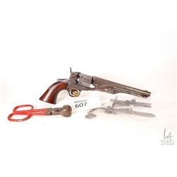 Antique handgun Colt model 1861 Navy, .36 Percussion six shot single action revolver, w/ bbl length