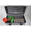 Image 1 : Grey Mastercraft tool box filled with reloads including seven foam pads containing 60 rounds each of