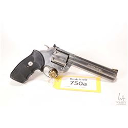 Restricted handgun Colt model King Cobra, .357 Magnum six shot double action revolver, w/ bbl length