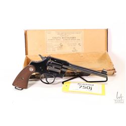 Restricted handgun Colt model Officer's model, .38 Spcl six shot double action revolver, w/ bbl leng