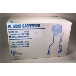 New in box Dillon Precision RL 550 B Case feeder, 100 Volt, small case feed plate.