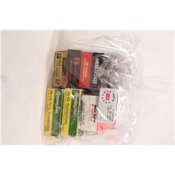 Selection of ammunition including 50 count box of PMC 9mm luger 115 grain, a 50 count box of Olin .4