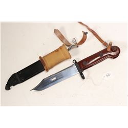 Polish type 2 AK bayonet with scabbard.